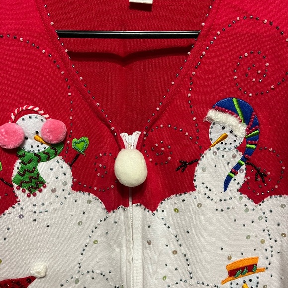 Jack B Quick red Christmas sweater, X-Large, light weight, smoke free, bundle - Picture 2 of 6